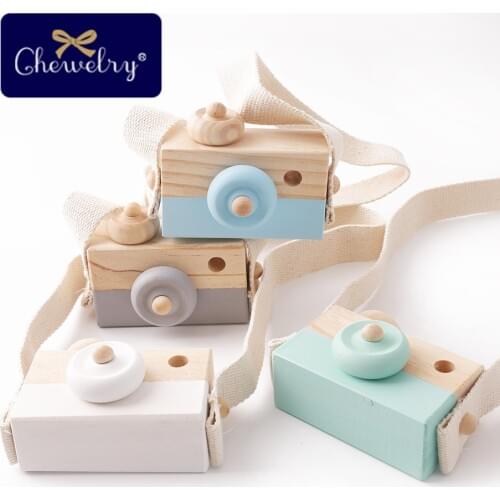5PC Cute Nordic Baby Wooden Camera Toy Baby Kids Hanging Camera Home Photography Prop Decoration Safe Natural Educational Toys