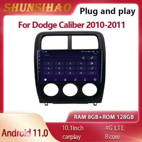 Ouchuangbo Car Radio Android 10 For 10.1"Dodge Caliber 2010-2011 CarPlay Multimedia Video Player GPS Navigation headunit 6G+128G