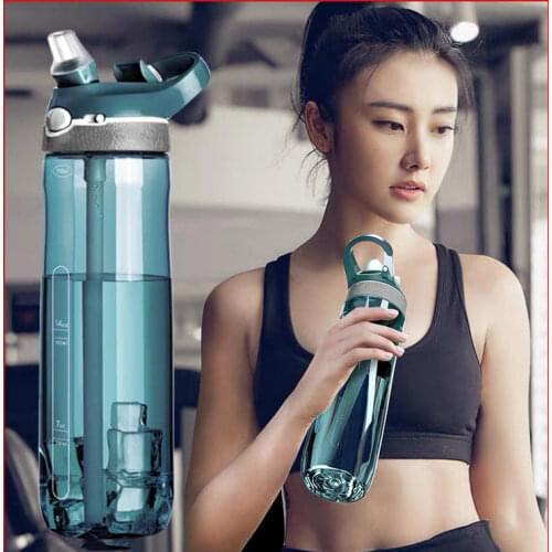 480/750 Ml Water Bottles 16/25 Oz Tritan Summer Straw Cup Portable Sports Water Cup Men and Women Fitness Adult Pregnant Women