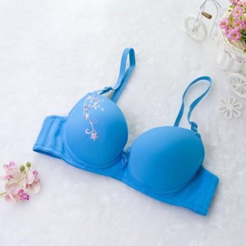 Wholesale six different colors from the optional size women sexy underwear gather adjustable bra 611 # Free shipping