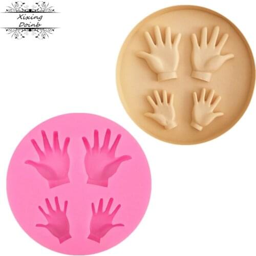 Baby Hand 3d Silicone Mold Cake Decoration tools Molding Diy Baking Tools Handicraft Production Stencil