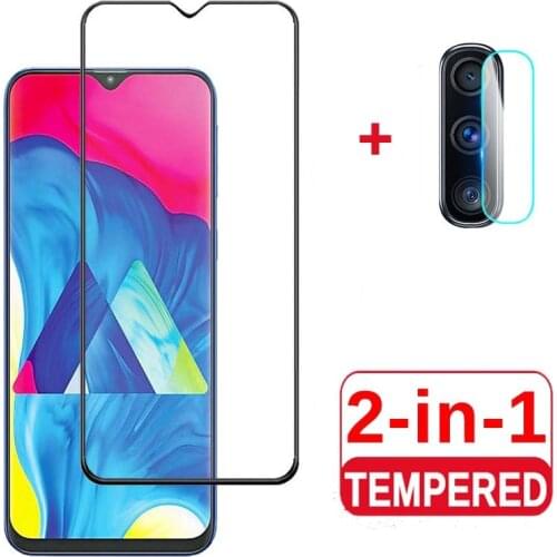 For Samsung A90 A80 A60 A50 A30 A8S A 90 80 60 Full Glue Full Coverage Screen Protector Glass Film+Camera Lens Protector
