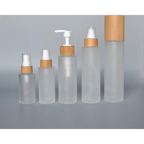 Spray perfume Bottles 150ml 120ml 100ml Biodegradable Wooden Hemp CBD oil Cream Bottles Natural Luxury Bamboo Cosmetic Packaging