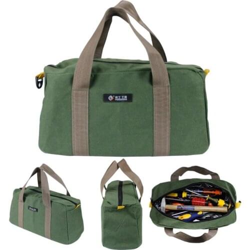 Canvas Waterproof Storage Hand Tool Bag Screws Nails Drill Bit Metal PartsTravel Makeup Organizer Pouch Bag Case Tool Bag