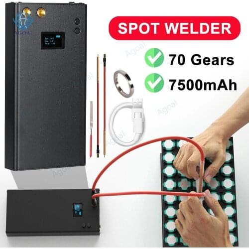 Intelligent Digital 70 Gears Adjustable Spot-welding Machine with 2.4A Fast-recharge Function OLED Color Display Spot Welder
