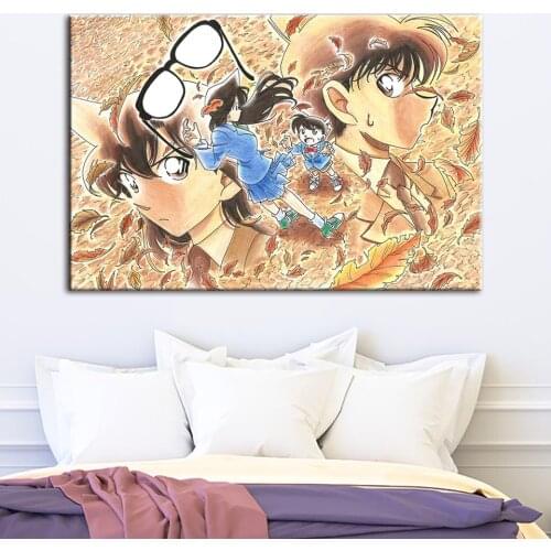 Paintings Canvas Modular Hd Prints Picture Detective Conan Home Decor Japanese Animation Poster Wall Art For Boys Room Framework