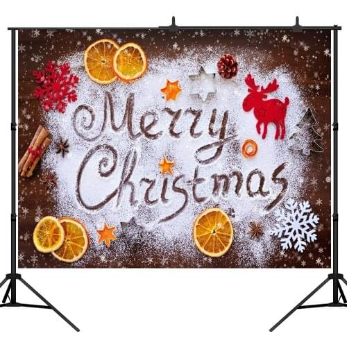 Lyavshi Christmas Photography Backdrops Wood Floor Background Merry elk snow For Children Photo Studio Backdrop