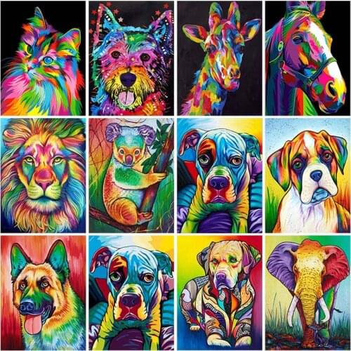 Oil Paint DIY 5D Diamond Painting Full Round Resin Mosaic Animal Wolf Diamond Embroidery Cross Stitch Rhinestones Handmade Gift