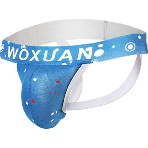 WOXUAN Fashion Hot Elastic Popular Underwear Breathable Cotton Sexy Gay Spandex Cueca Hombre Men Underwear Jockstrap Briefs