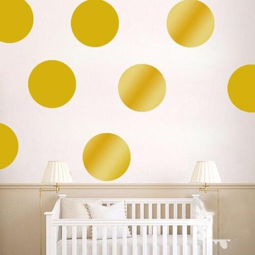 New Polka Dots Wall Stickers For Kids Room Gold Polka Dots Decals Circle Tiny Polka Sticker Home Decor Wall Art Mural Kids Gifts