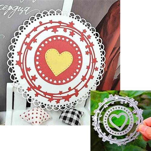 Suitable for festival metal cutting die and scrapbook diy paper craft 3D photo album greeting card love frame background 2020