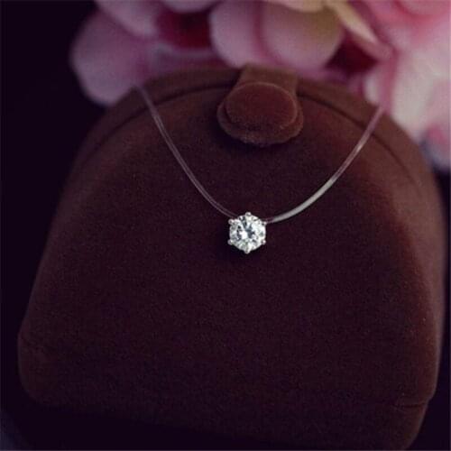 Simple Necklace for Women Zircon Pendant Necklacens Jewelry Wholesale