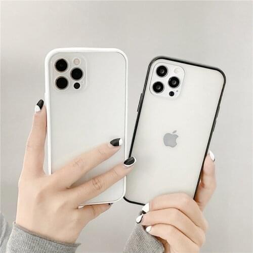 ZUIDID Colorful Bumper Shockproof Trasparent Phone Case For iPhone 11 Pro Max 12 Mini XR X XS 8 7 Plus SE20 Clear Back Cover Bag