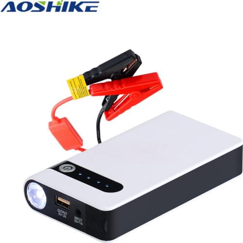 AOSHIKE High Power 20000mAh Starting DC 12V Car Jump Starter Power Bank Petrol Diesel Car Charger For Car Battery Booster LED