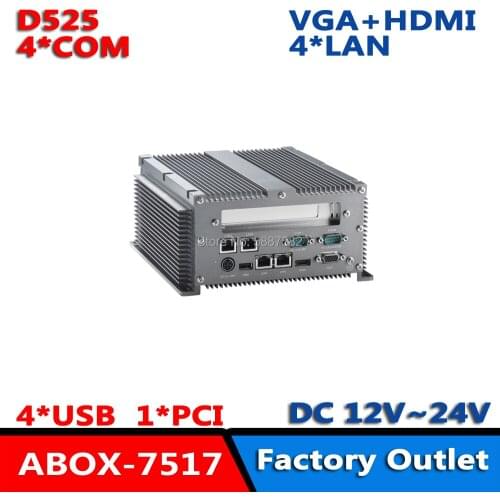 With 4 LAN Ports and PCI MINI Fanless Atom D525 Server Barebones