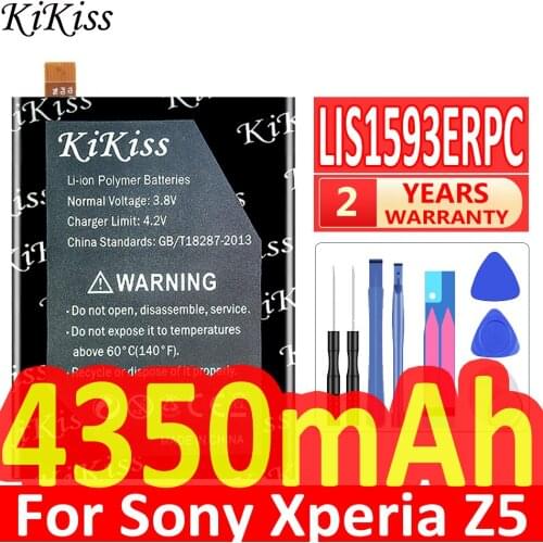 KiKiss Li-ion Polymer Mobile Phone Replacement Battery 4350mAh For Sony Xperia Z5 E6883 E6653 E6683 LIS1593ERPC
