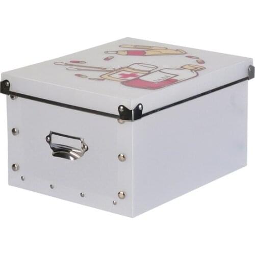 Modern Bosphorus White Pvc Foldable Storage Box With Cover