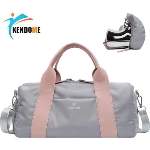 Sports Gym Handbag for Women Fitness Swimming Training Bag Female Dance Yoga Mat Bag Travel Luggage with Shoes Pocket