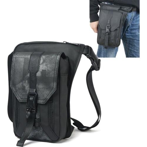 Waterproof Nylon Leg Drop Hip Belt Bag Fanny Pack for Men Motorcycle Rider Messenger Cross Body Bum Thigh Waist Pack Bags New