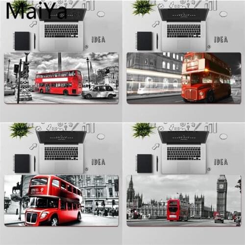 Maiya Top Quality London Bus England Rubber PC Computer Gaming mousepad Free Shipping Large Mouse Pad Keyboards Mat