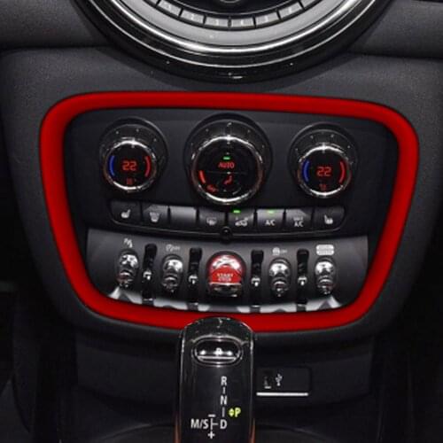 Suede Car Dashboard Center Multi-Media Button Frame Cover Trim Sticker Fit For BMW MINI F54 2015-2020