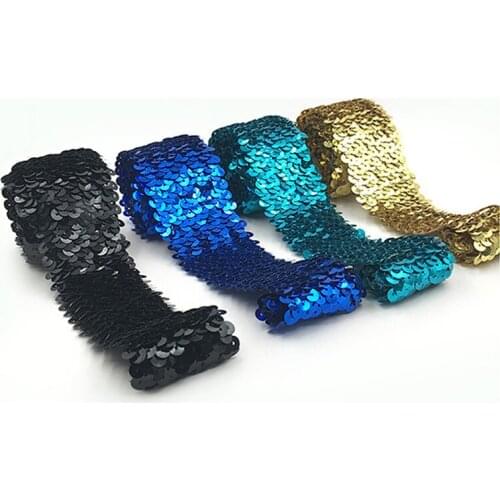 1 Yard 4.8cm 5 Row Stretch Bead Lace Wedding Dress Belt Tiara Shoes Hat DIY Craft Sewing Accessories