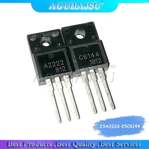 10pcs 2SA2222 2SC6144 TO-220F 5pairs 5pcs A2222 + 5pcs C6144 TO-220