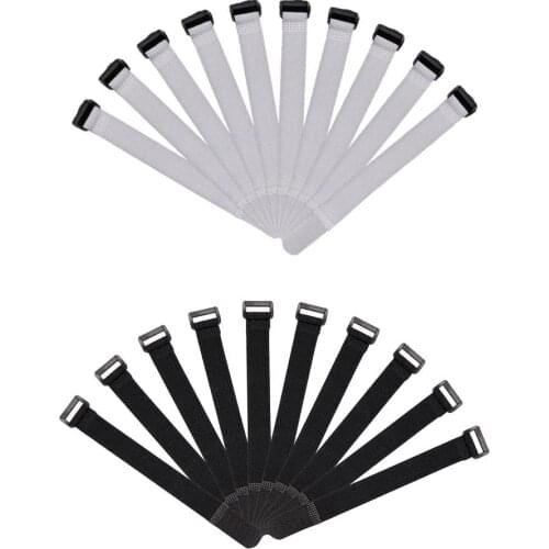 10pcs Fishing Rod Tie Holder Strap Suspenders Fastener Hook Loop Ties Belt Fishing Rod Strapping Wrap Band Outdoor Fishing Tools