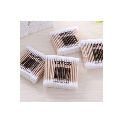 120set/lot 100pcs/set High-grade Fine Soft Bag Sticks Double Heads Cosmetic Cotton Swabs Tampon Beauty & Health HA523