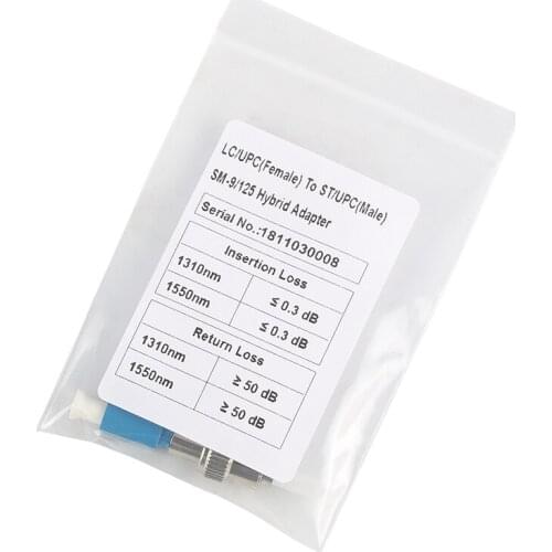 5 Pieces /Pack ST-LC LC-ST Fiber Adapter Adapter Flange Coupler Adapter Single Mode ST Male - LC Female