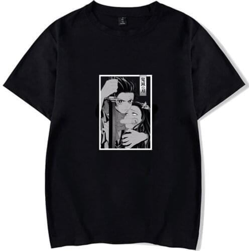 Demon Slayer T-shirt Japanese Anime Round Neck Short Sleeves Unisex Clothes