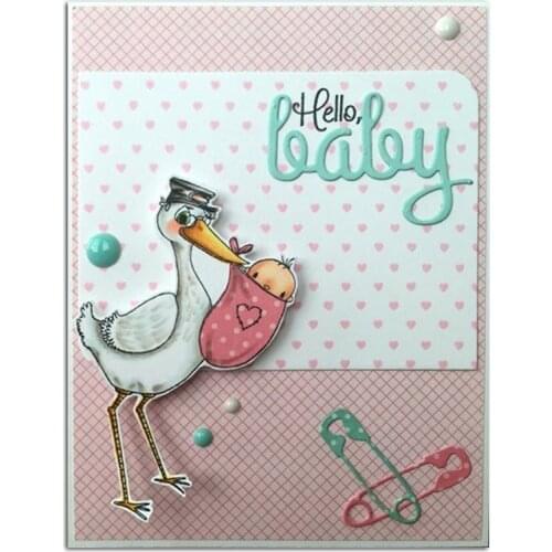 Baby Words with Pin Set Metal Cutting Dies Stencils for DIY Scrapbooking Decorative Crafts Embossing Paper Cards New 2018 Diecut