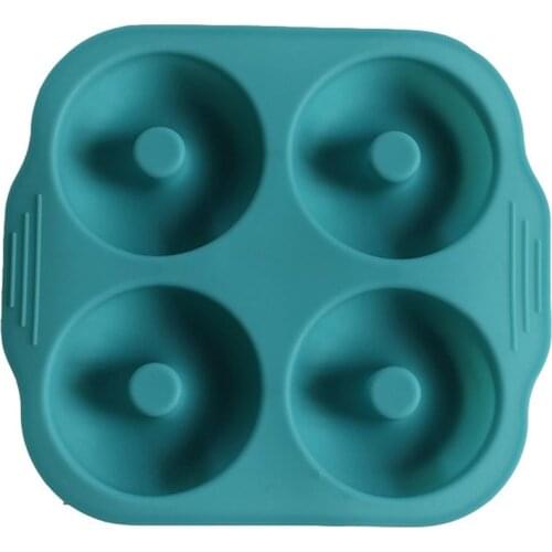 Doughnut Mold 4 Holes Non-Slip Heat-Resistant Silicone Handle Baking Cake Mold For Cocina Accesorio Baking Tools