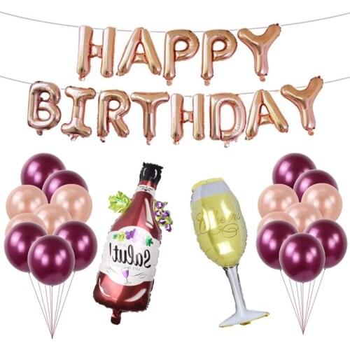 KAMMIZAD 35pcs/lot date of birth theme balloons Wedding Happy Birthday Party foil globos christmas decorations for home balloon