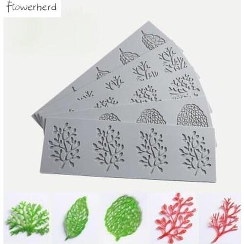 Coral Fondant Lace Mat Silicone Molds DIY Cake Decorating Tools Printing Mat Cake Mold Baking Accessories Resin Mould