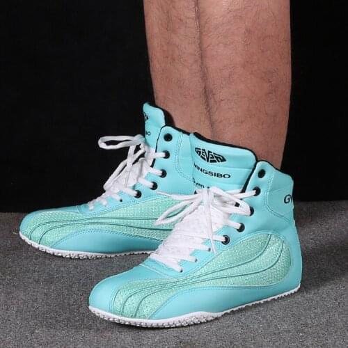 Best Selling Pro Wrestling Boots for Unisex Anti-Slip Men Boxing Shoe Breathable Wrestling Shoes Woman High Top Boxing Shoes Man