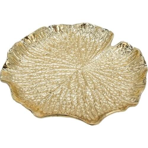 Metal Jewelry Plate, Leaf-Shaped Ring Holder, Jewelry Storage Rack, Dressing Table
