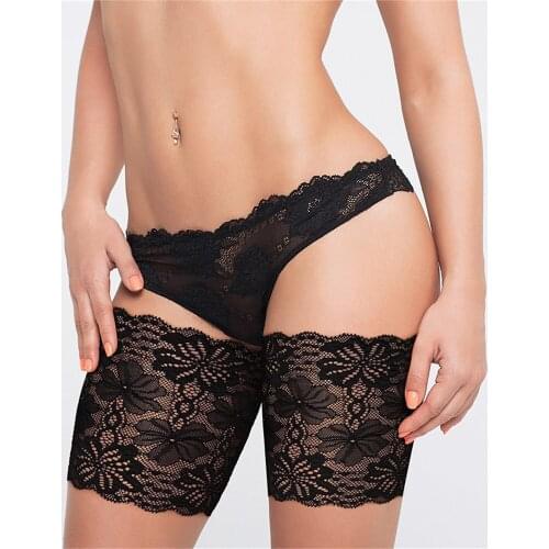 Kawaii Sexy Thigh Bands Ladies Temperament Charm Flower Pattern Leg Warmers Silicone Non-Slip Anti-Friction Anti-Chafing Thighs