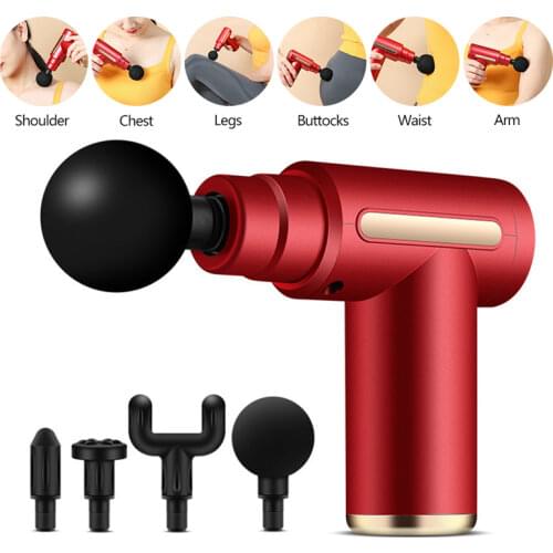 Mini Deep Tissue Muscle Massage Gun Body Shoulder Back Neck Massager LCD Touch Display Relaxation Slimming Shaping Body Massager