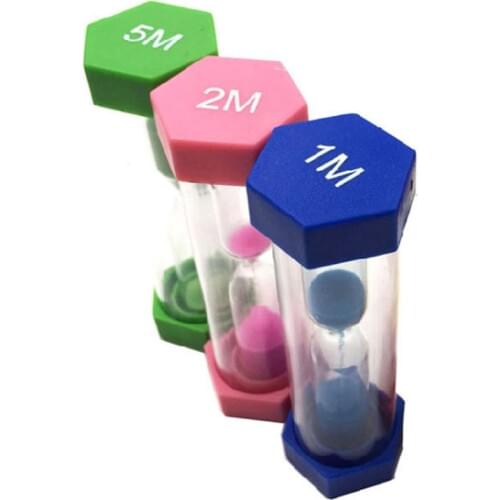 Hourglass Timer Set 6 Colors 1/3/5/10/15/mins 30Seconds Sandglass Clock for Home 50JC