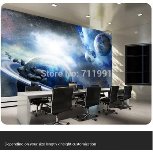 Free shipping custom modern 3D the Milky Way star planet in the universe living room bedroom TV background wall frescoes zenith