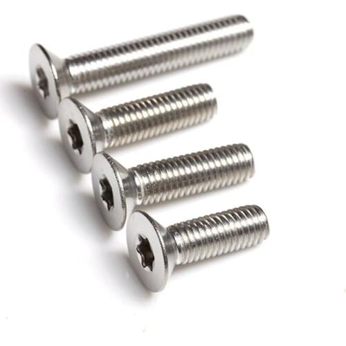 M5 M6 Torx Safety Screw Flat Head Machine Screw Metric Thread Interior Plum Flower Anti -theft Bolt 304 Stainless Steel