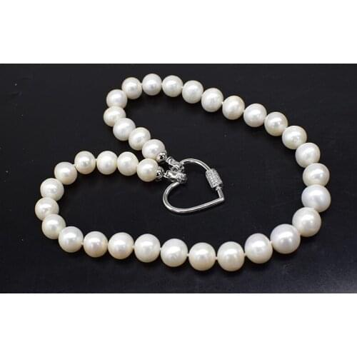 Freshwater white pearl round 12-14mm necklace 48cm big size pearl AA