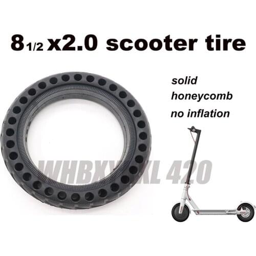8 1/2 x 2.0 inch Bee Hive hole solid tire suitable for Xiaomi M365 / PRO electric scooter explosion-proof / puncture-proof tires