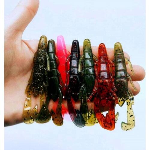 3Pcs Realistic Crayfish Soft Creature Bait 90mm/5.7g Shrimp Bait Jig Trailers Soft Plastic Fishing Lure Speed Craw Perch Lures