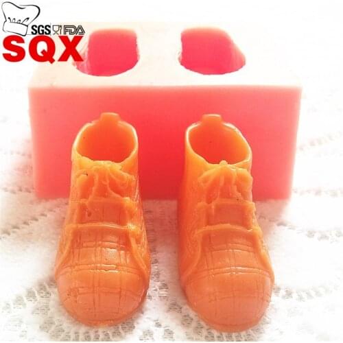 Russia one pair of 3D shoes silicone mold, silicone cake mold, shoes silicone mold, cake decorating tools SQ14177