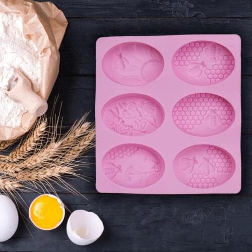 Silicone Soap Mold 3D Bee Mold DIY Baking Tool for Cheese Mousse Cake Chocolate Making