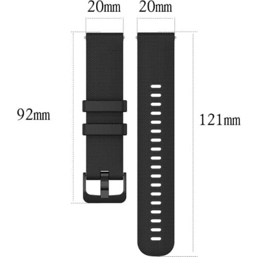 20mm Bands For -Garmin Venu Sq Music Vivomove HR Silicone Sport Smart Watch Bracelet For Forerunner 245 645 Vivoactive 3 G99B