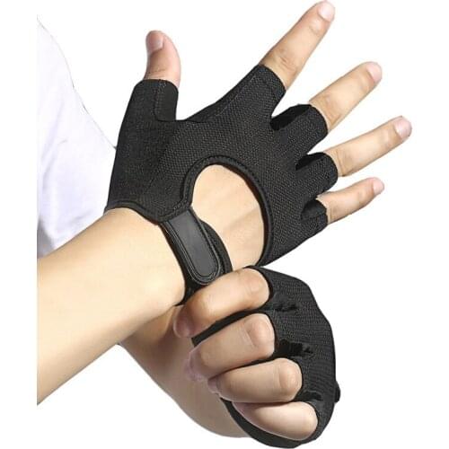 Half Finger Cycling Gloves Unisex Pink MTB Bike Gloves Sport Fitness Bicycle Shockproof Body Building Gloves