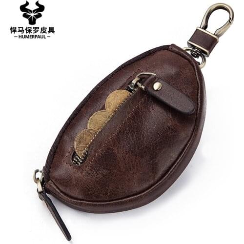 Handmade Vintage Genuine Leather Key Holder Men keyChain Cover Leather Key Wallet Men key case bag Women Key Organizer
